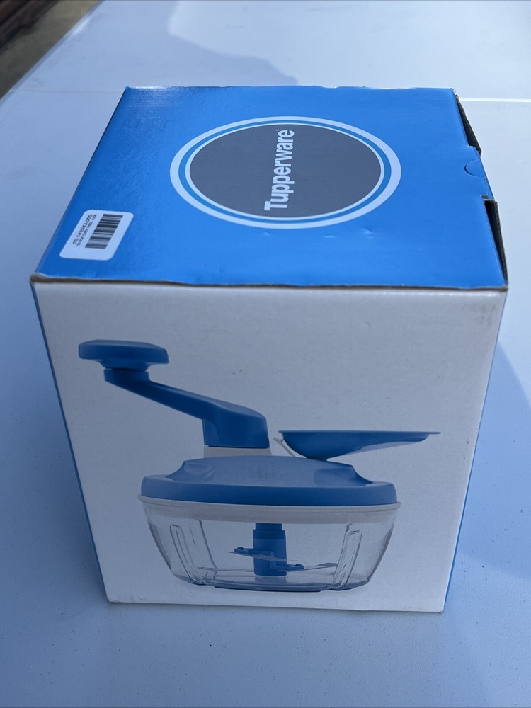 Tupperware Quick Chef Pro System Blue Manual Food Processor Chopper New