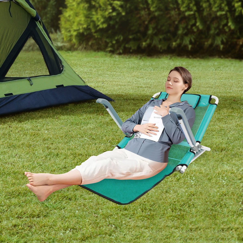 Lifting Bed Backrest Portable Folding 20~75° Backrest Sit up Back Rest Armrest