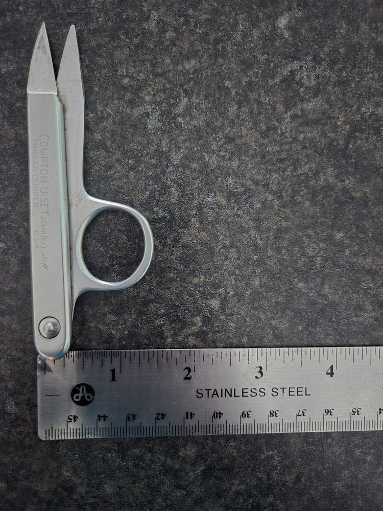 Compton U Set Stainless Steel Thread Clippers USA 4.5 Inches