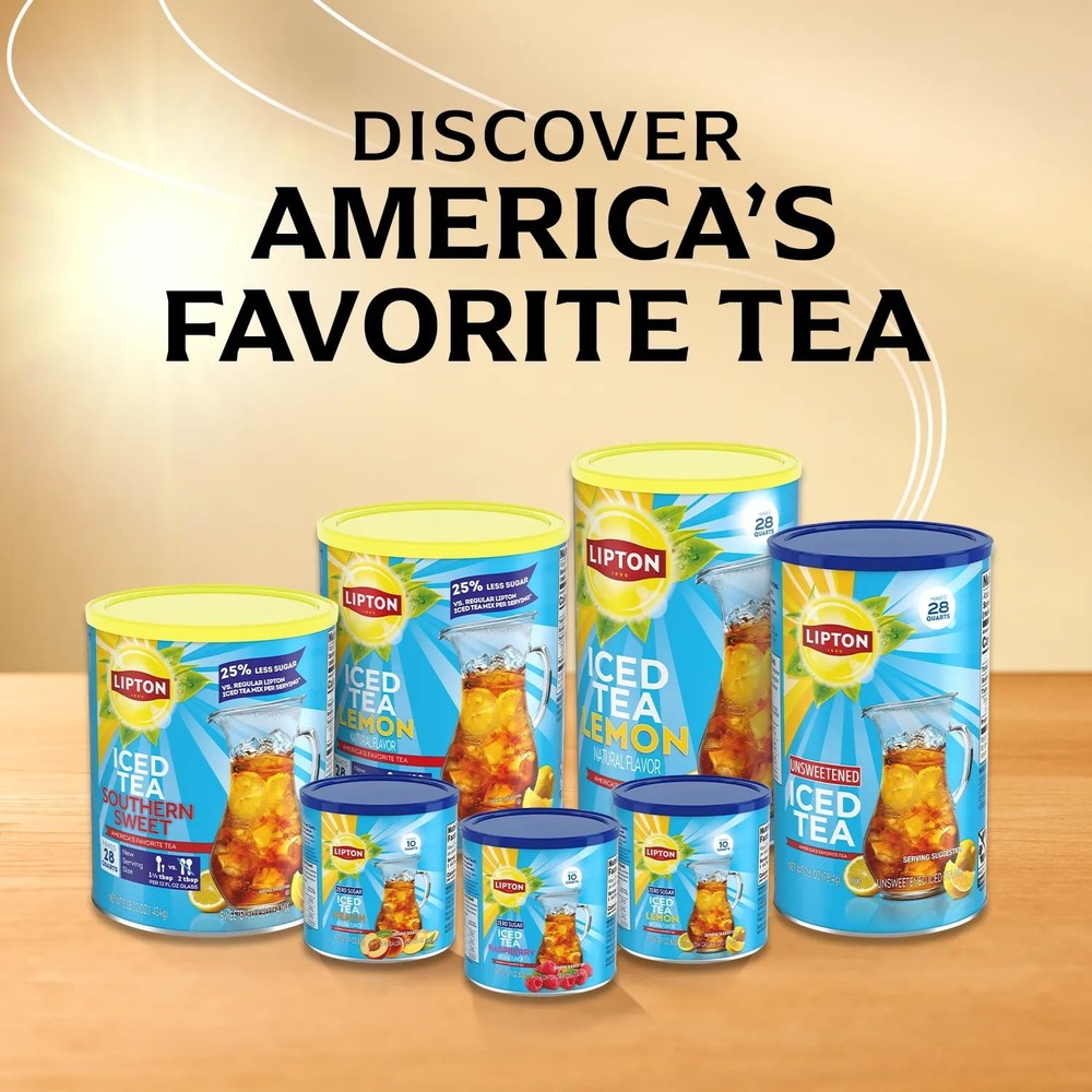 Lipton Caffeinated Unsweetened Instant Iced Tea 28 Quarts