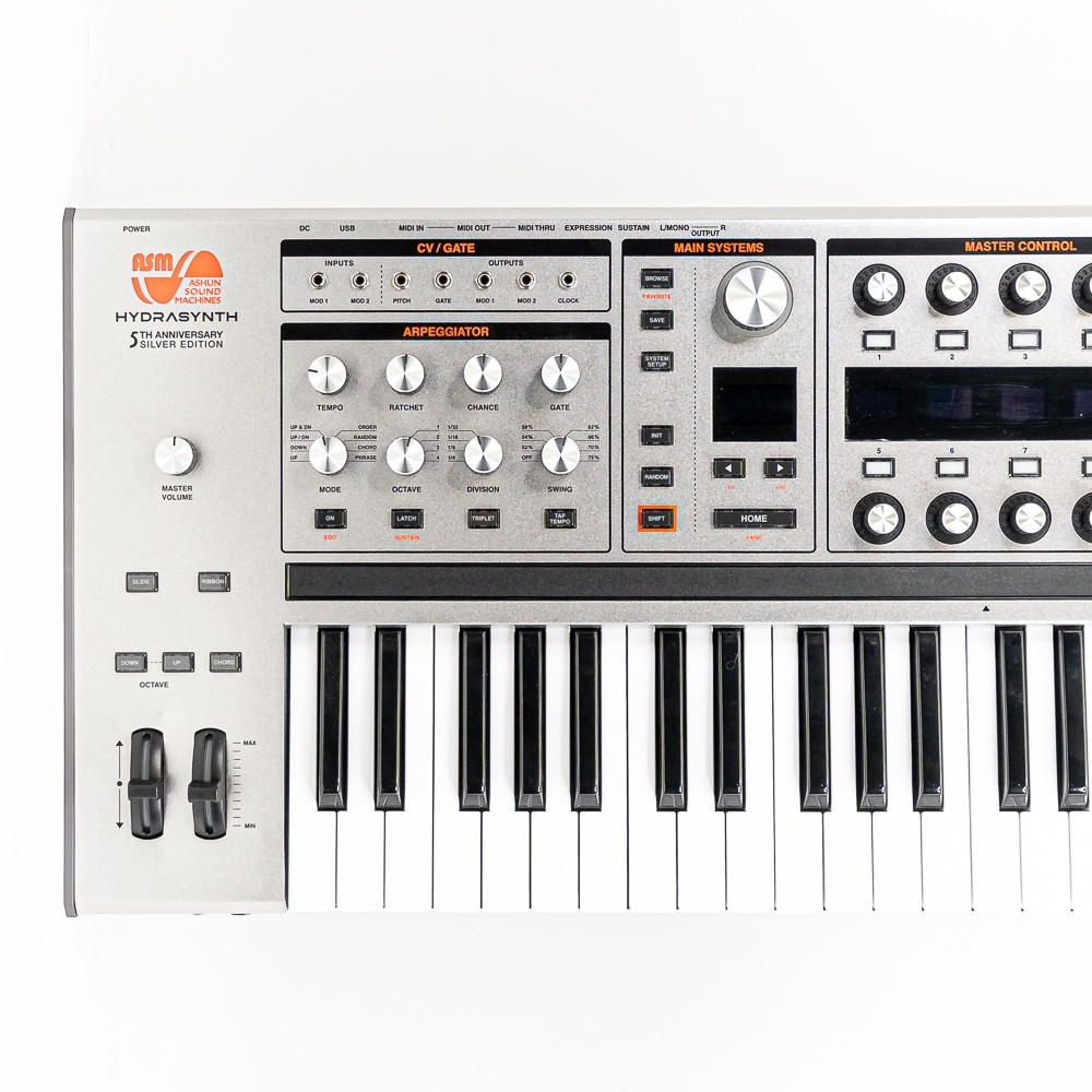 ASM Hydrasynth 49-Key Keyboard Synthesizer 5th Anniversary Silver Edition