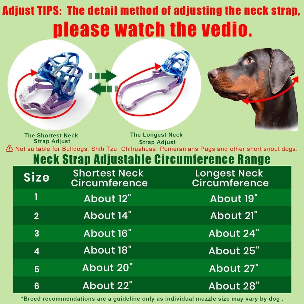 Dog Basket Muzzle Allows Panting Drinking, Sturdy Lightweight Blue Size 3