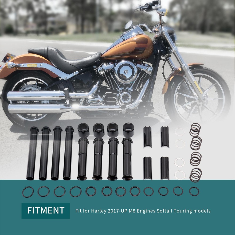 For Harley Adjustable M8 Engine Pushrod Cover Kit for Softail Touring 2017-up