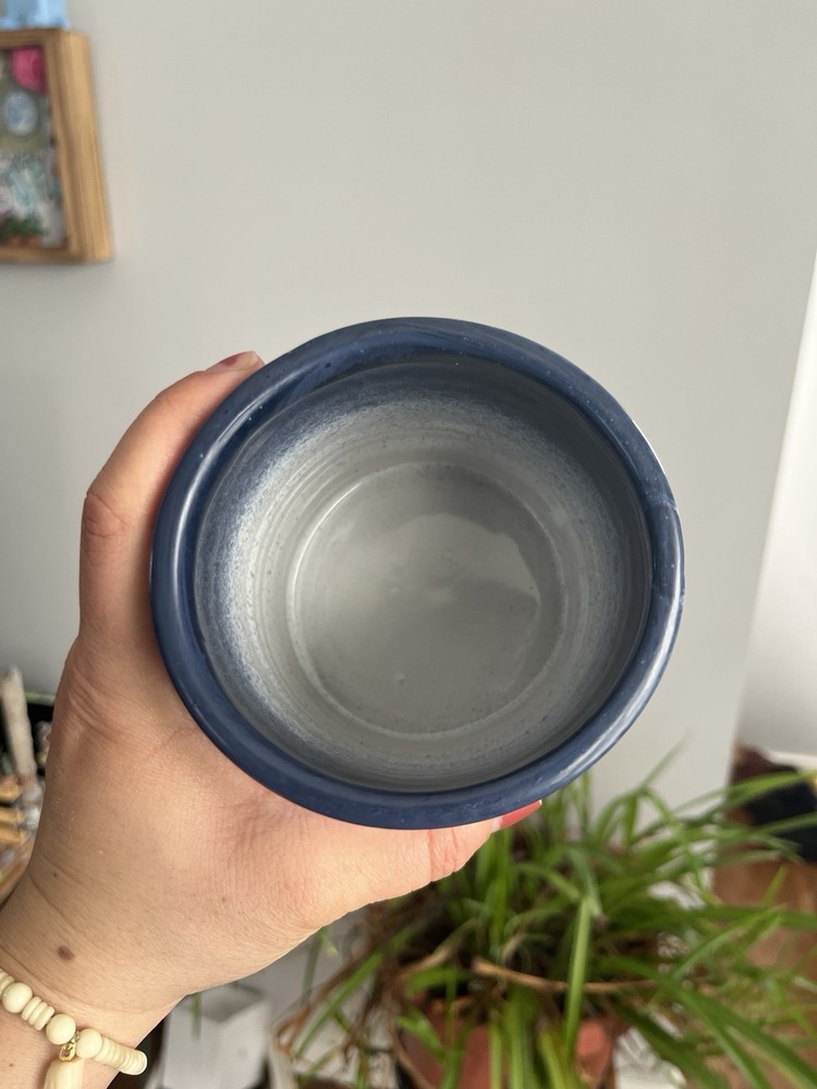 Blue & Off-White Ceramic Planter | Ashland Spring Printemps Container
