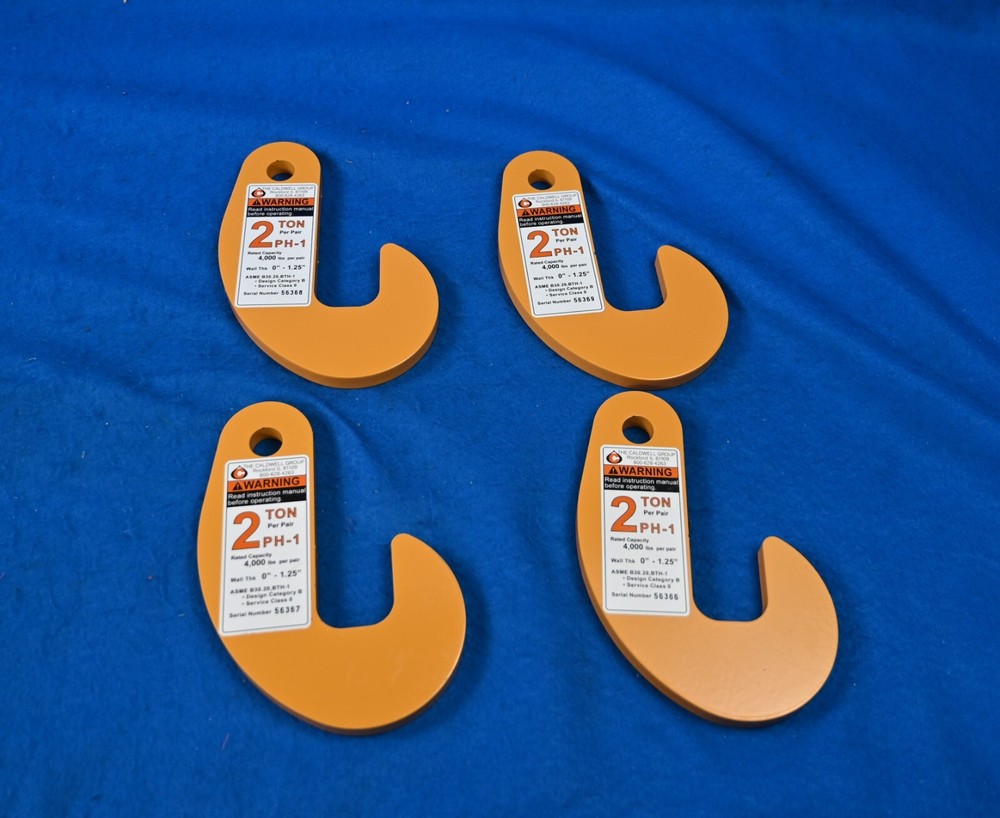 Heavy Duty Industrial PH-1 Pipe Hooks 2-Ton Per Set, 4-Pack