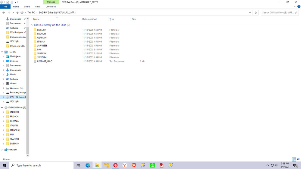 BRAND NEW MSDN Microsoft Virtual PC 2004 for PC + MAC 7.0.2 Multi Languages CD