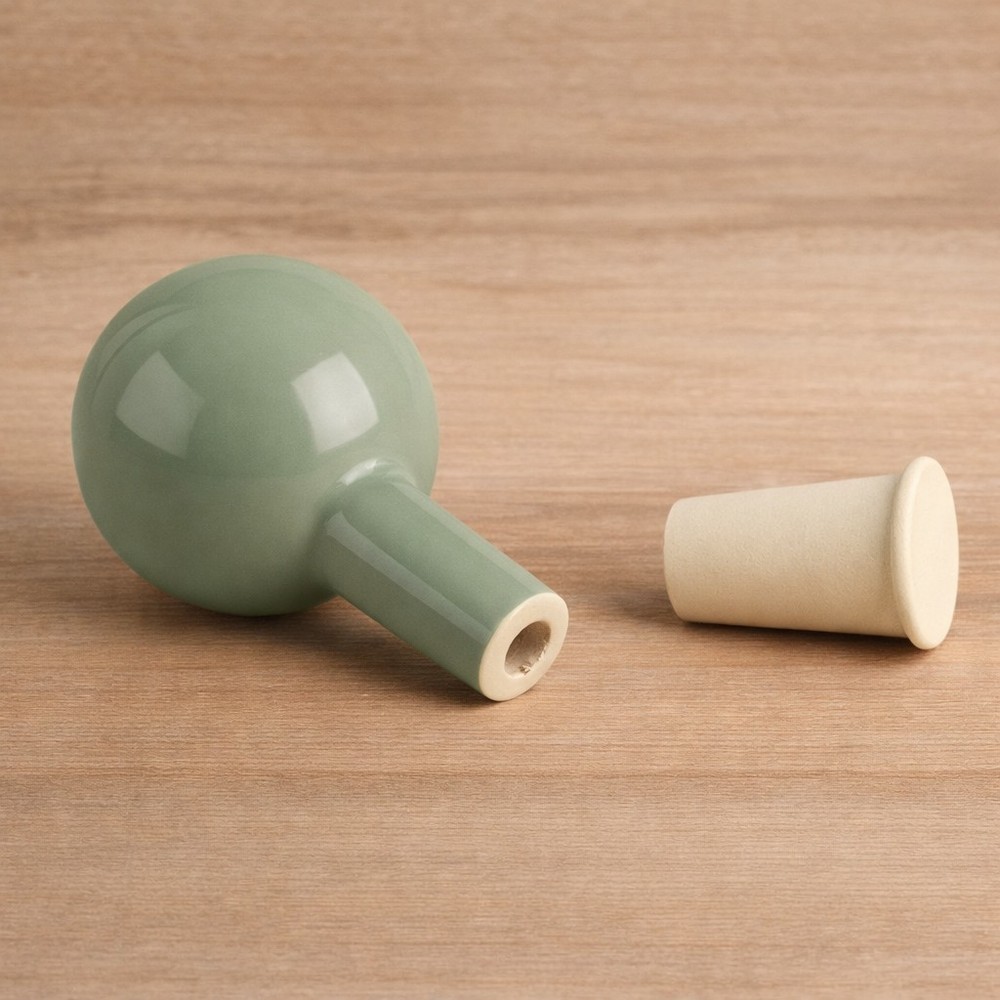 Duncan DM-2179 Ceramic Slip Mold Two Assorted Bottle Toppers Round / Flat