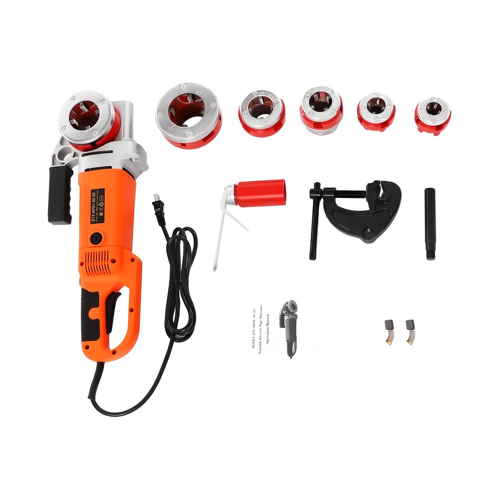 2300W Electric Pipe Threader Pipe Threading Machine 6 Dies 1/2-2" HD Pipe Cutter