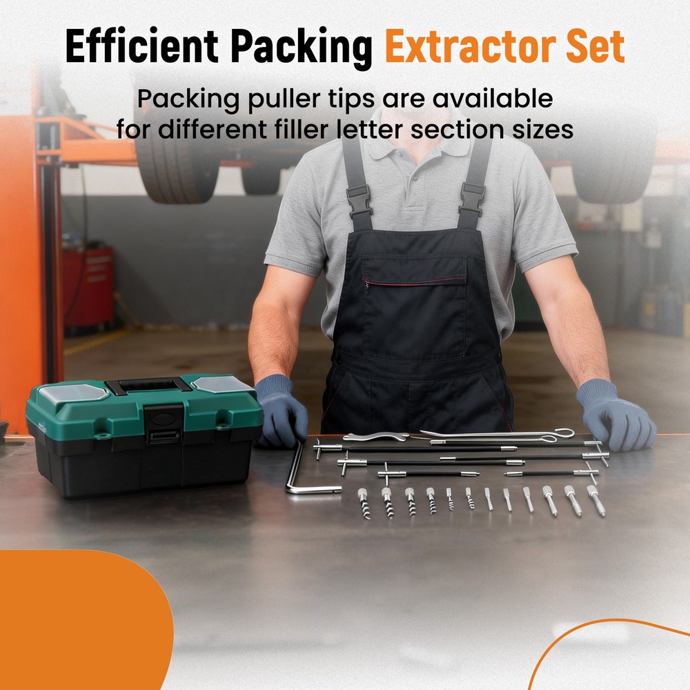 23pcs Packing Extractor Tool Valve Packing Removal Tool with Toolbox