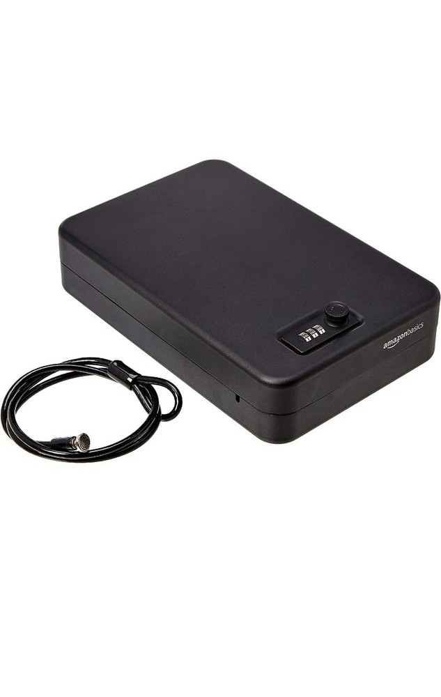 Amazon Basics Portable Security Case Lock Box Safe, Combination Lock, XXL