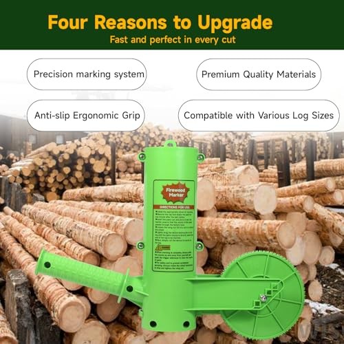 Firewood Marker Tool - Automatic Paint Marking Device with 16'' Roller Wheel,