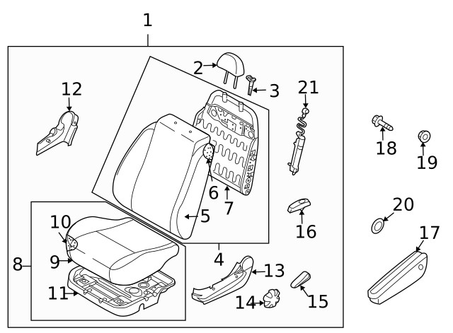 Genuine GM Seat Back Cover 96802087