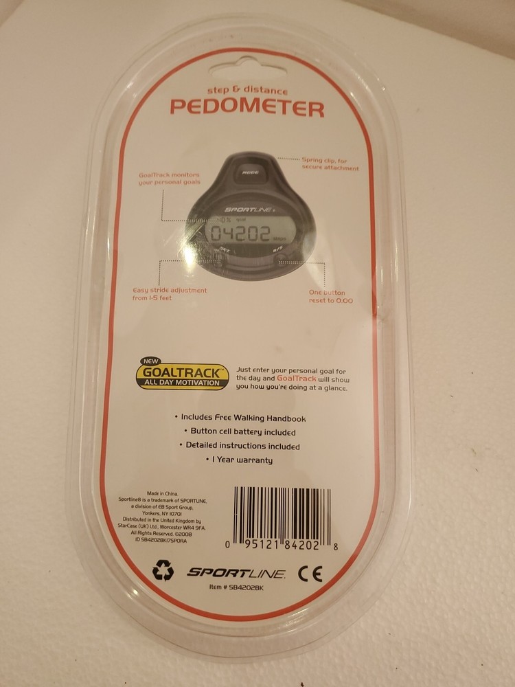 Sportline Dual Function Step and Distance Pedometer
