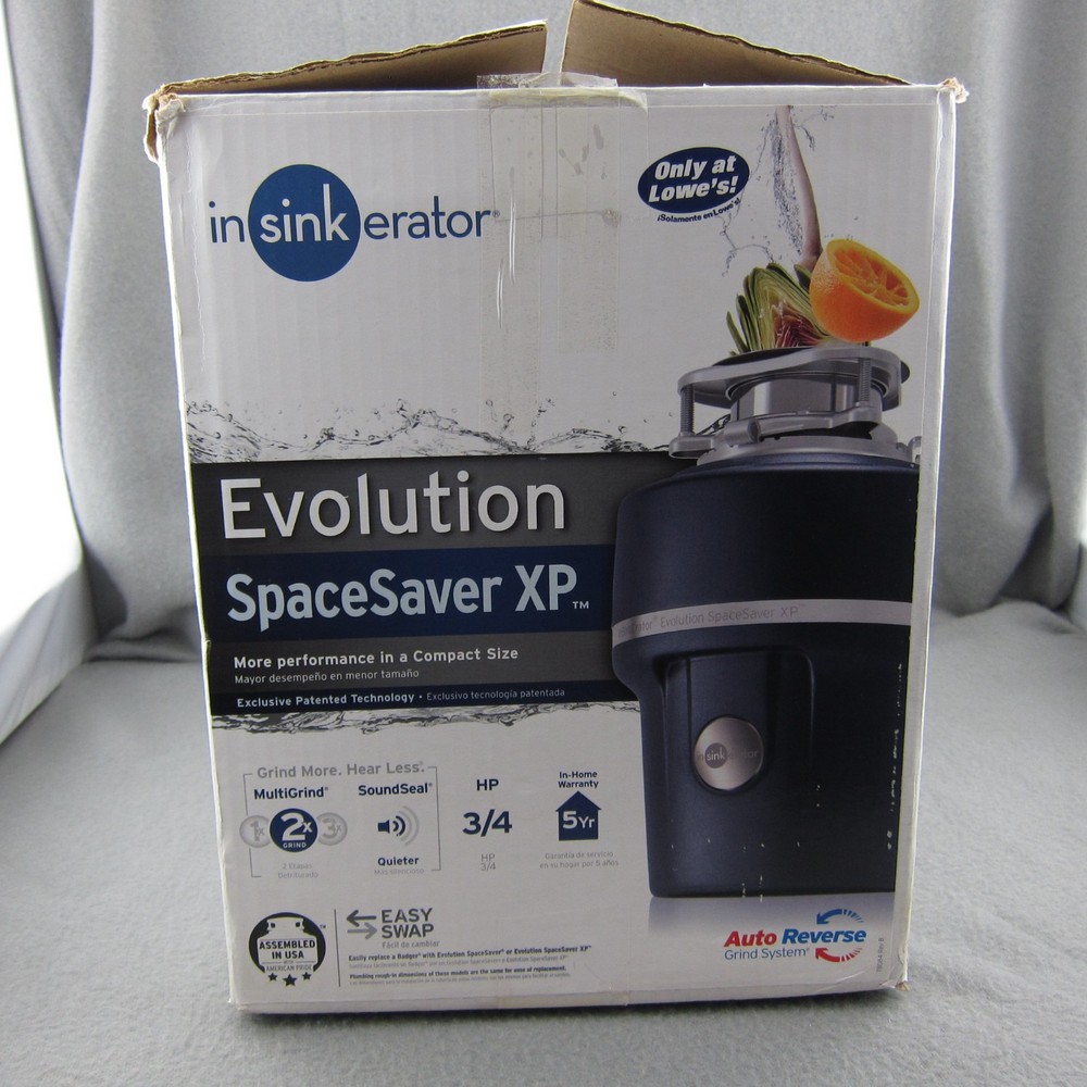 Insinkerator Evolution Spacesaver XP 3/4HP Garbage Disposal New Open Box