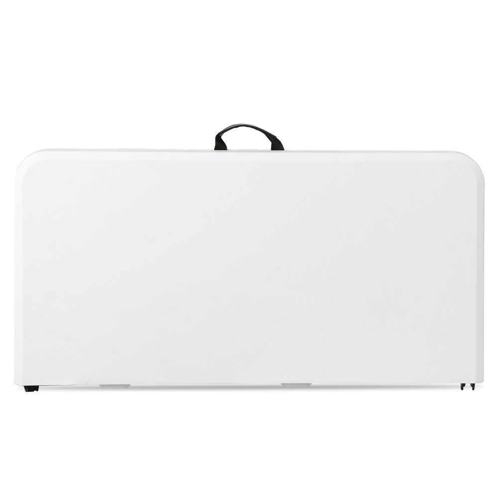 34" Fold in Half Square Table Portable Plastic Dining Card Table Foldable Home