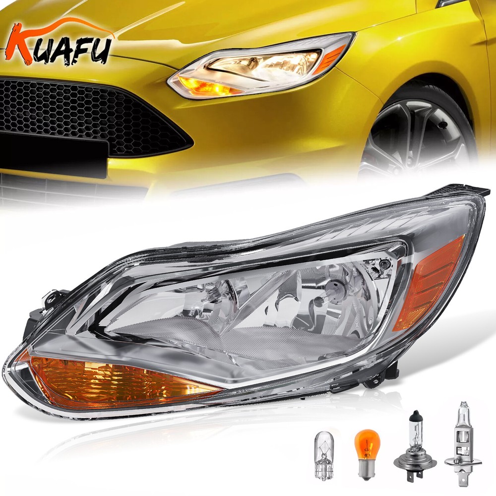 For Ford Focus 2012-2014 Chrome Halogen Headlight Replacement Driver Side Left