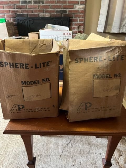 Mid Century Modern - Poly Sphere Globs - 2 Globes - New Old Stock
