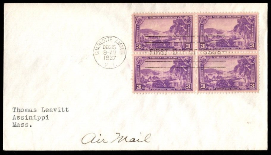 SC# 802 FDC, Virgin Islands, B4