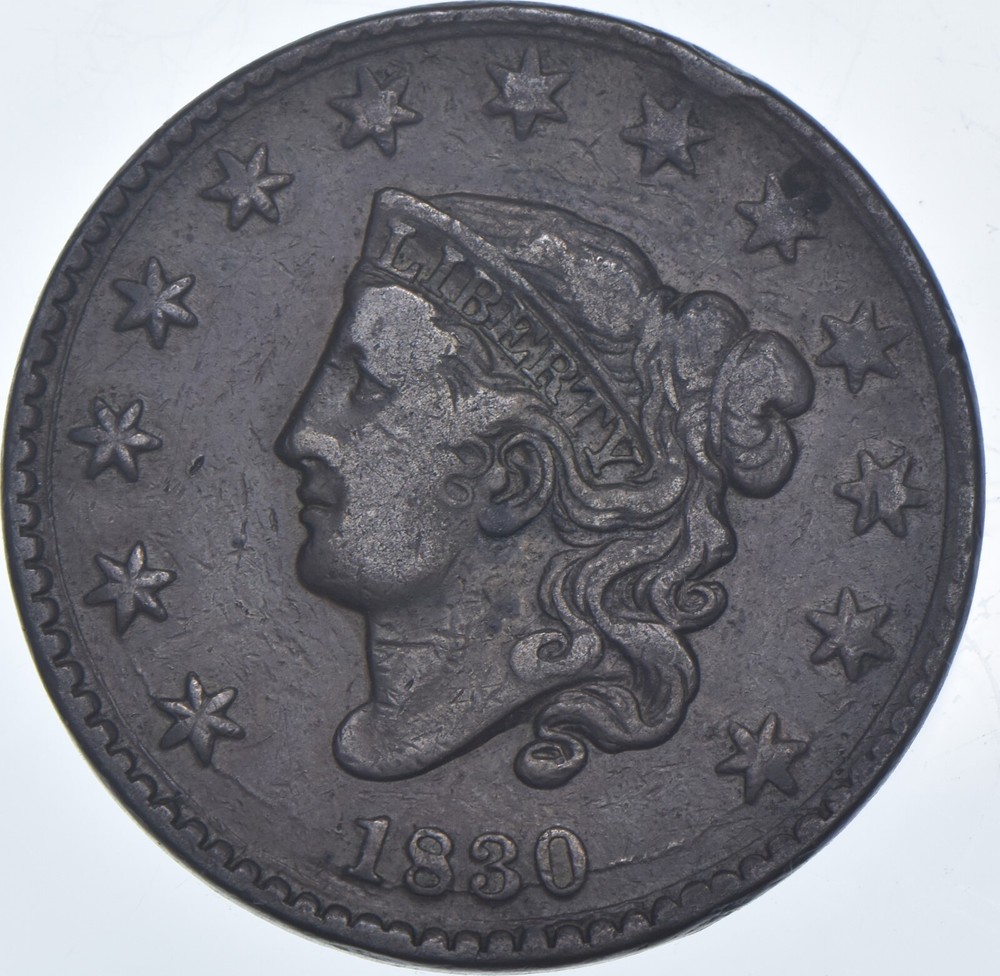 1830 Matron Head Large Cent - N4 *7645