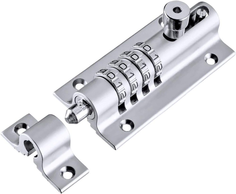 Chrome Finish Combination Latch - Childproofing Solution