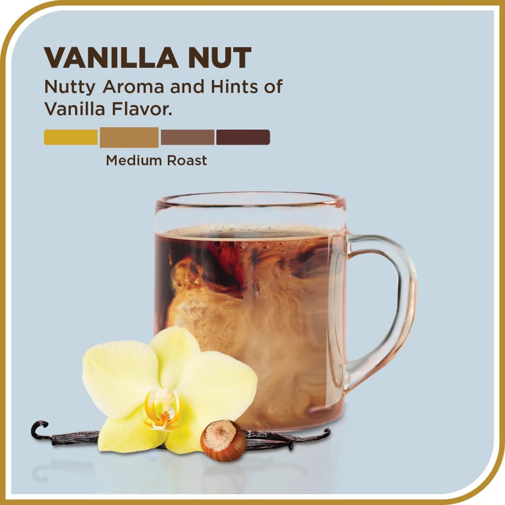 Vanilla Nut Flavored Ground Coffee (3 x12 oz Cans)