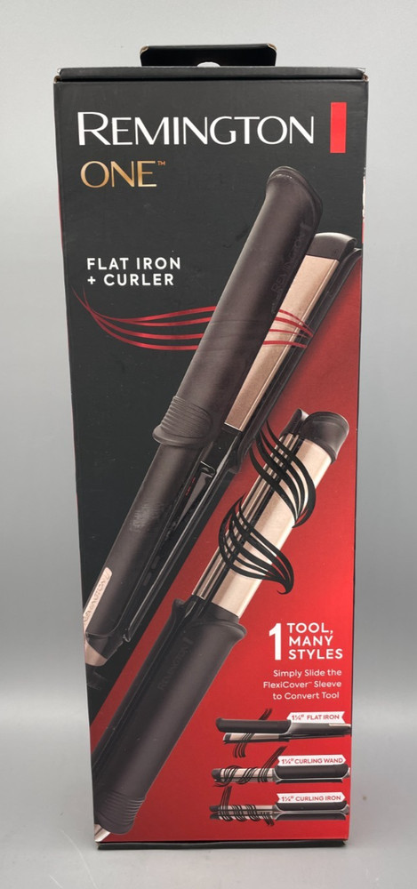 Remington FlexiStyle Flat Iron +  Curler Multi-Styler 2 Tools in 1