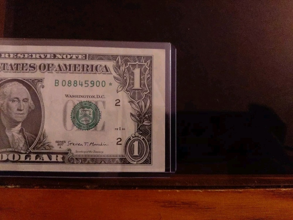 2017 $1 Dollar Bill FRN MISALIGNED/MISCUT STAR NOTE! RARE!