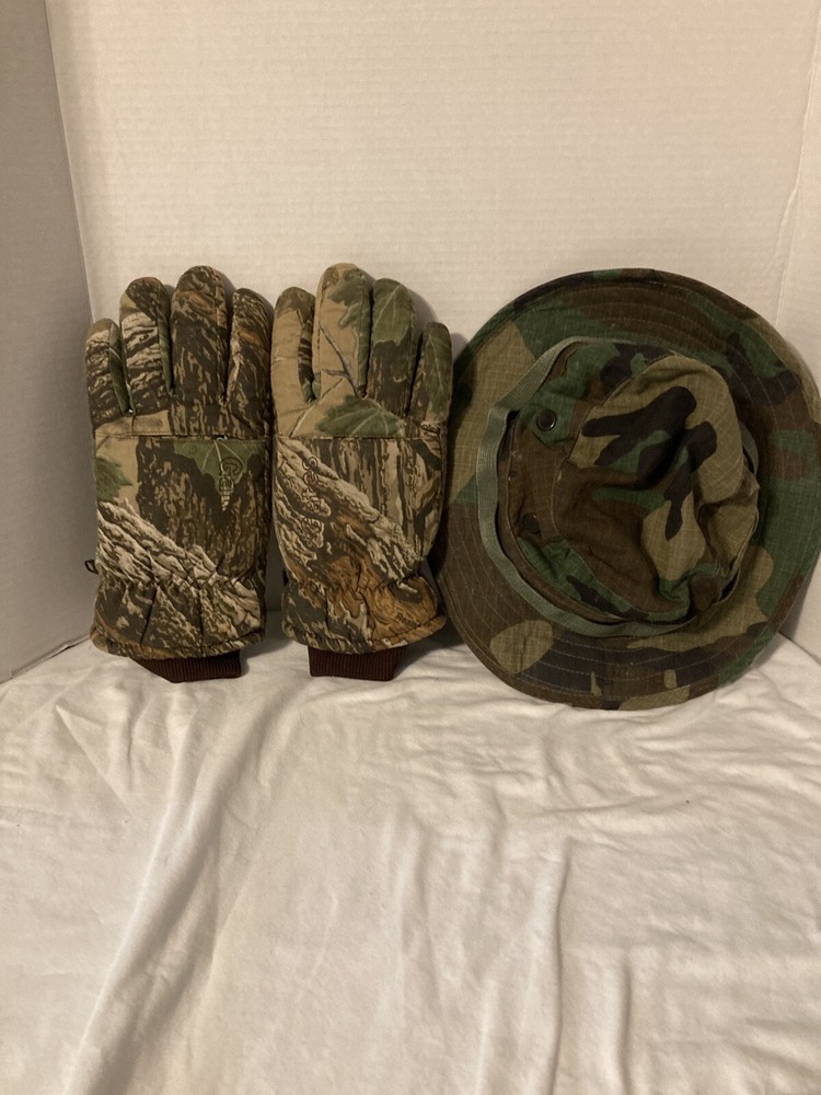 Camo Gloves  Camo Hat Bundle