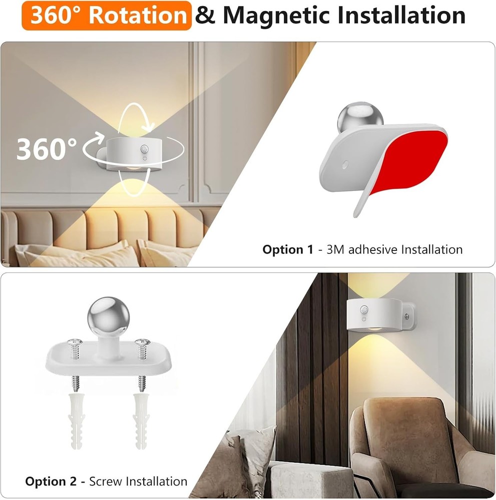 Rechargeable Touch Dimmable Night Light