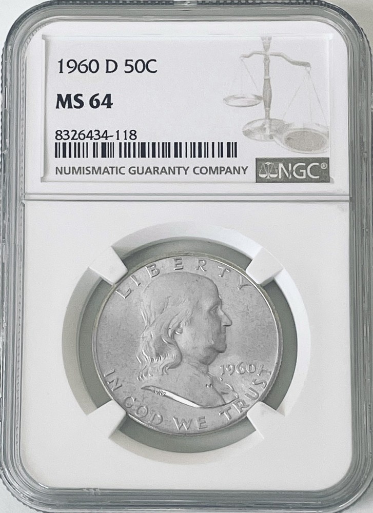 1960-D Franklin Half Dollar NGC MS 64