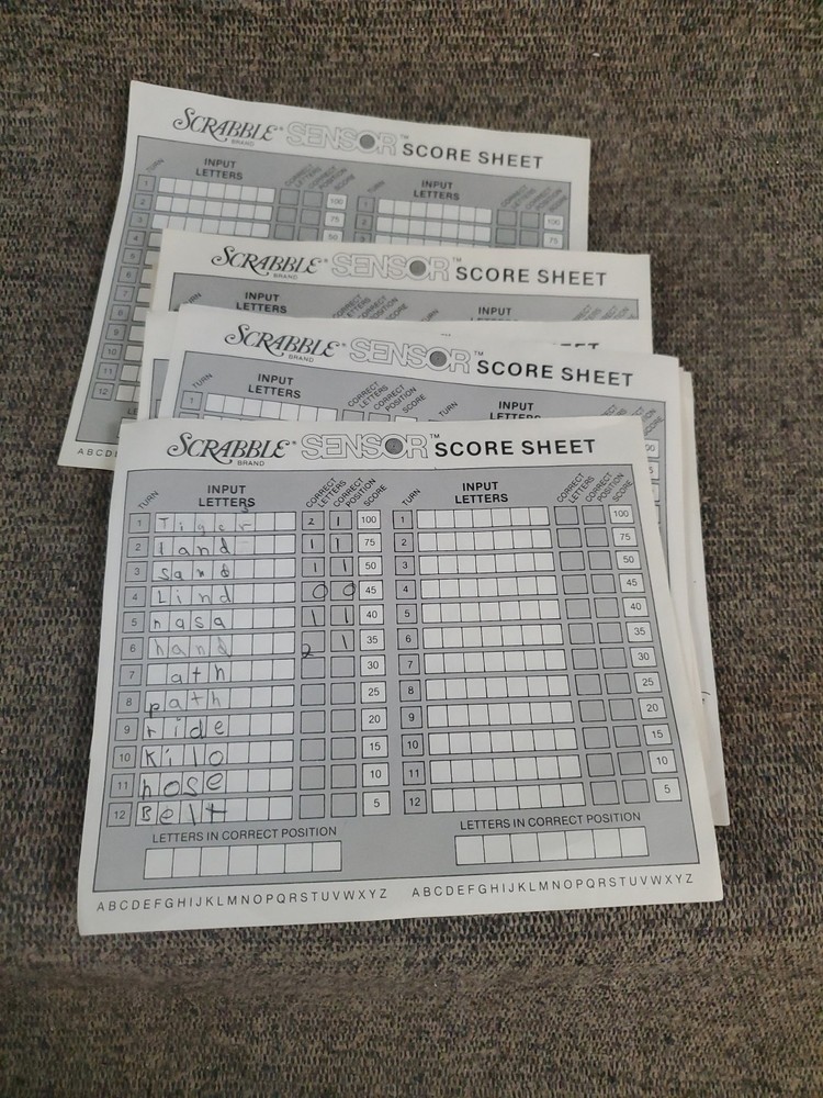 Scrabble Sensor Electronic Word Game Vintage 1978 Selchow & Righter