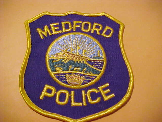 MEDFORD MASSACHUSETTS POLICE PATCH SHOULDER SIZE UNUSED