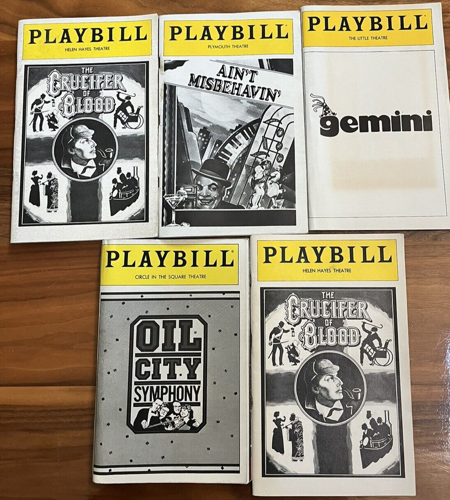 Playbill - 5 from late 1970's
