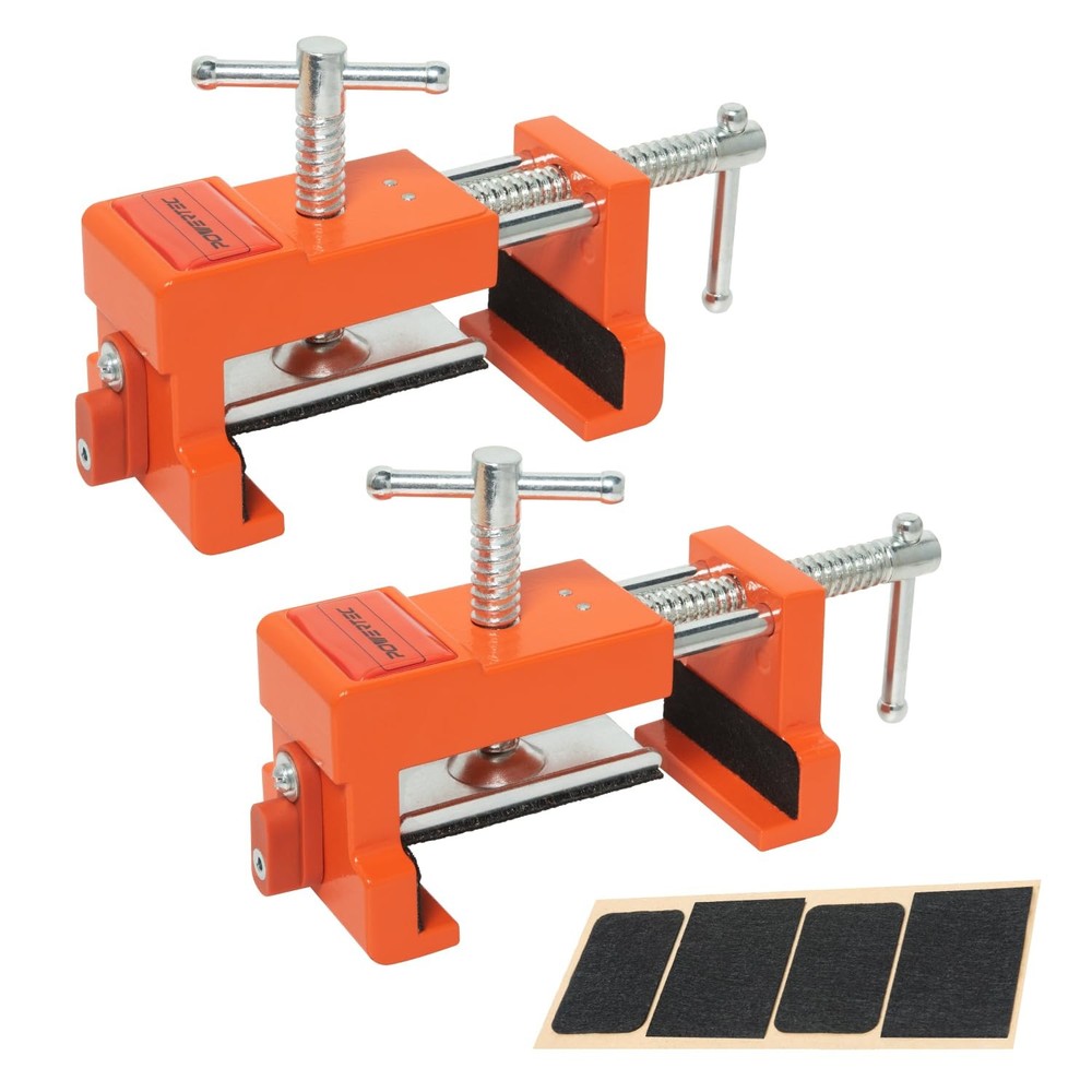 Cabinet Face Frame Clamps (2 Pack) - Cabinet Installation Tool with Drill Gui...