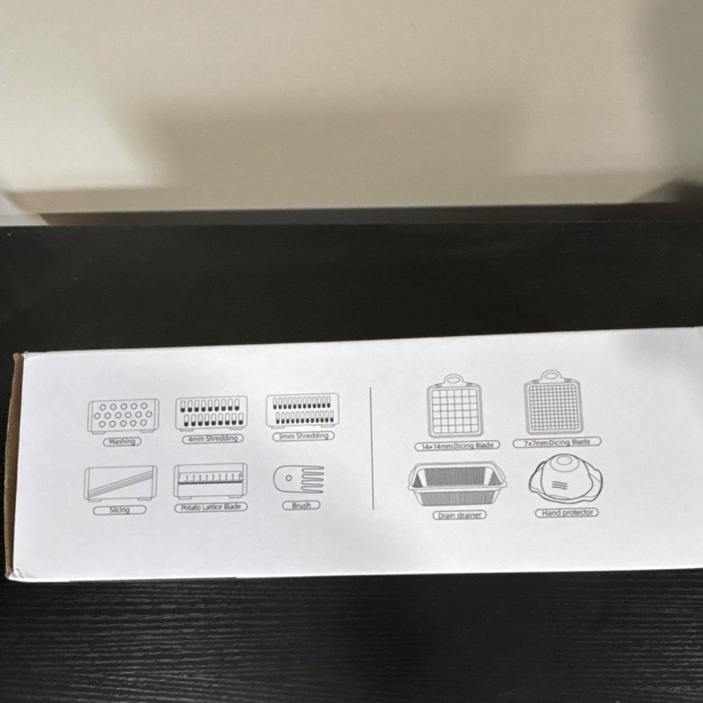 Multi Functional Vegetable Chopper Push Function, 5 Blades, 11-Piece Set