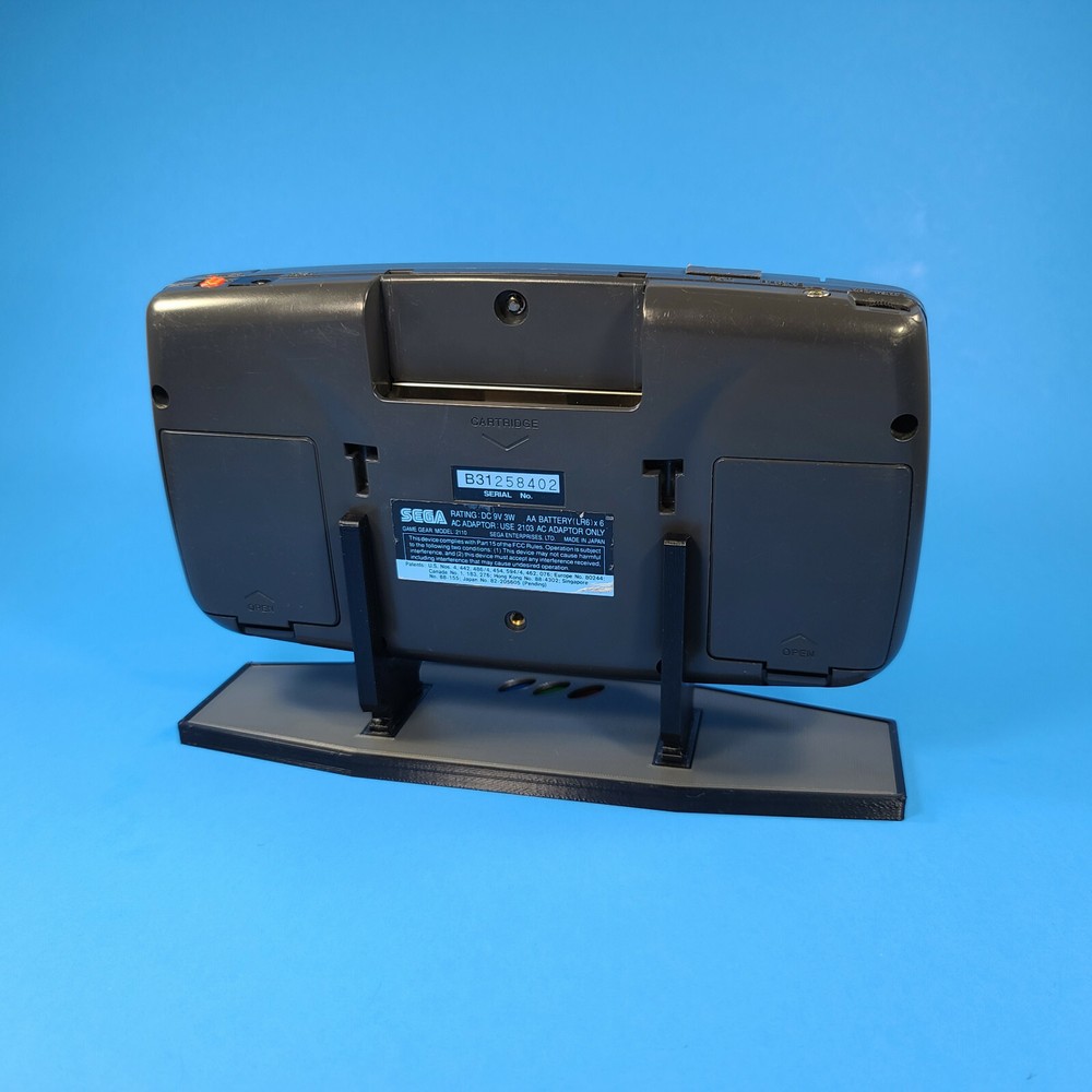 Custom Display Stand for Sega Game Gear Handheld Console - 3D Printed Mount