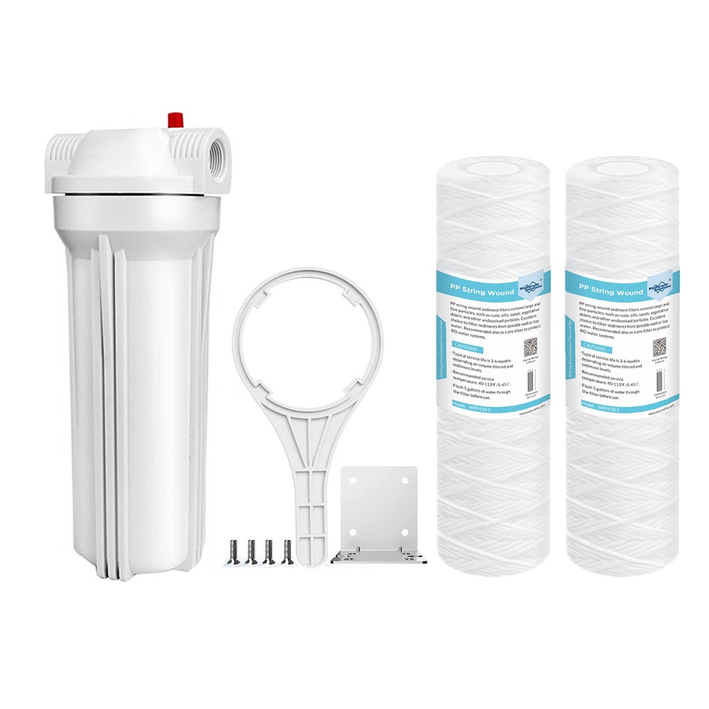 SimPure Whole House Water Filter Housing 2pc 10"x2.5" String Sediment Filtration