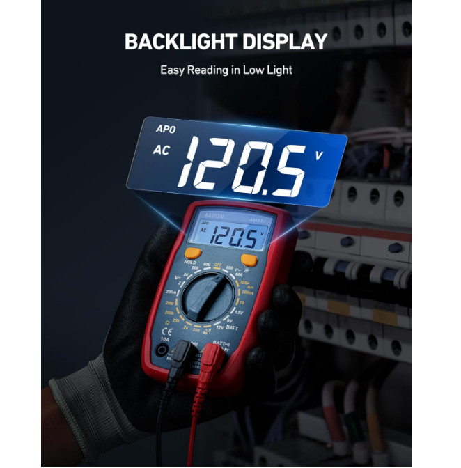 AstroAI Digital Multimeter Tester 2000 Counts with DC AC Voltmeter and Blue