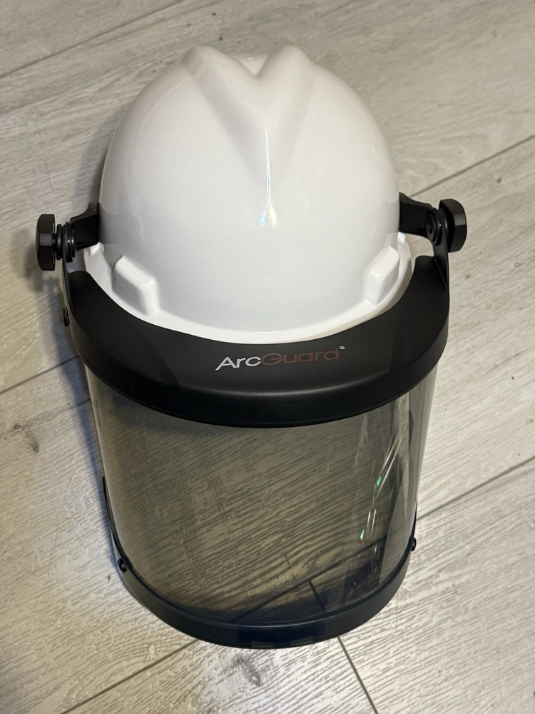 ARC GUARD FACE SHIELD & HELMET-HAT MSA SIZE MEDIUM NEW