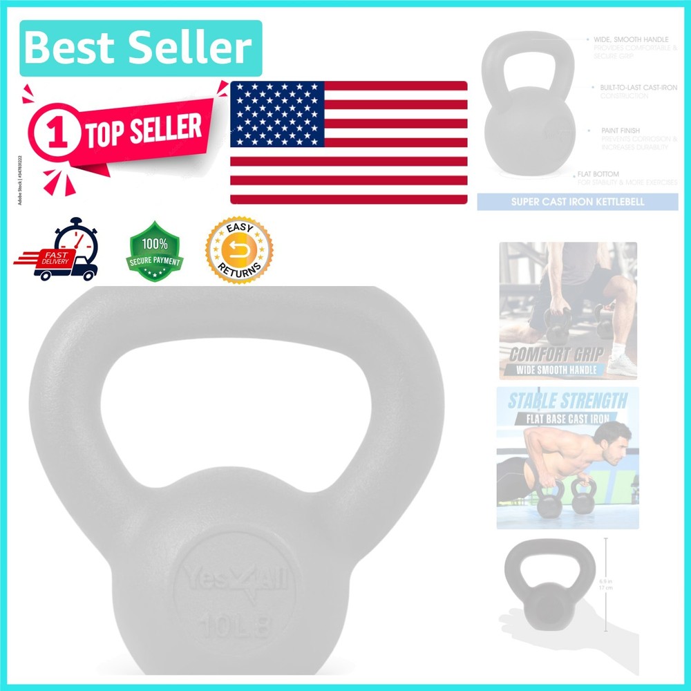 Versatile Cast Iron Kettlebell Set for Strength Training – 5-80 Lbs Options