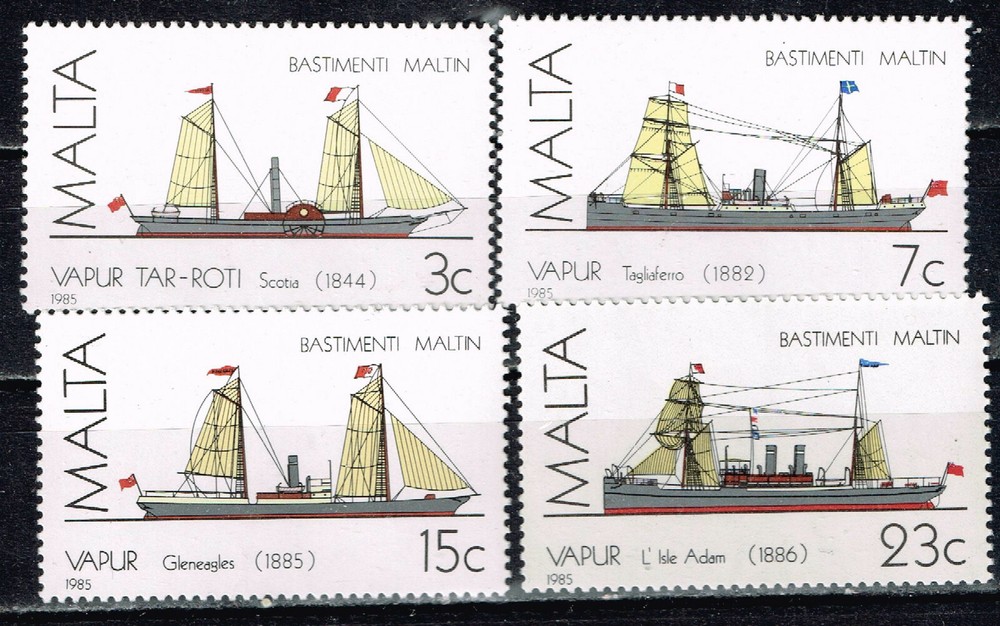Malta Famous Ships History stamps 1982 MNH
