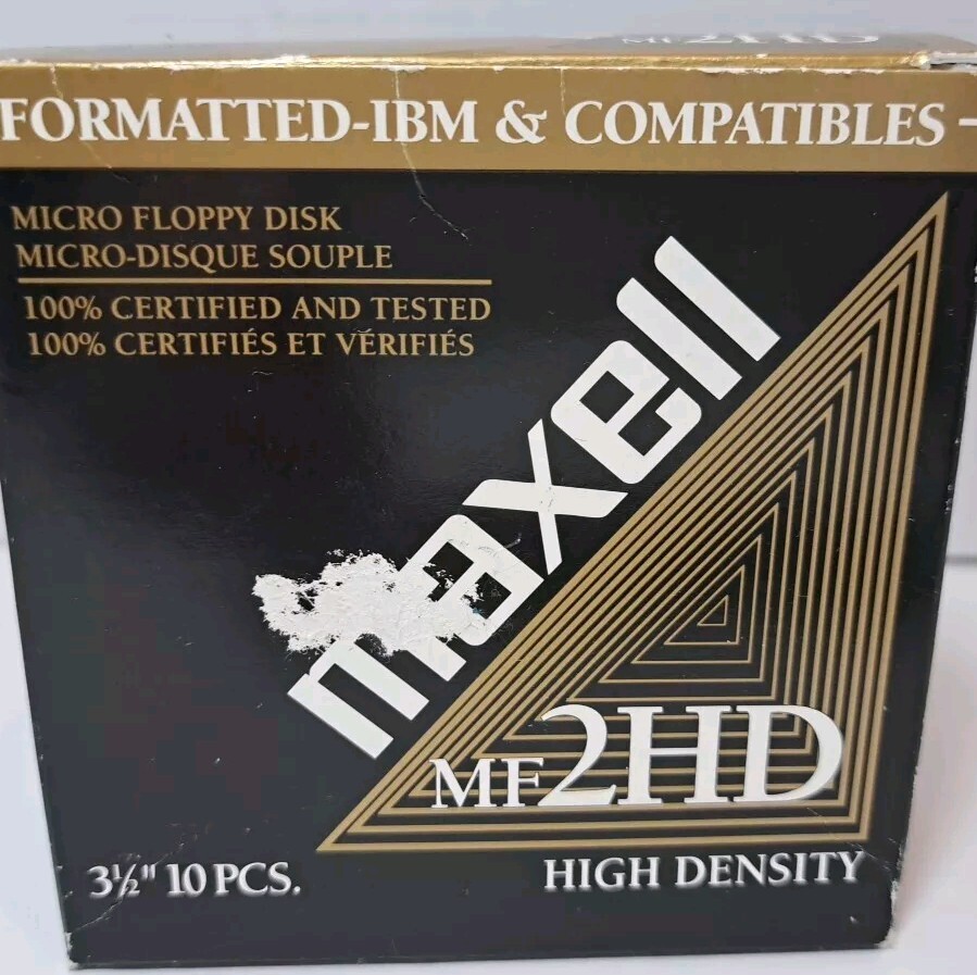 Maxell MF 2HD 3.5 High Density 10 pcs. Open Box Untested 6 Maxwell 4 Fujifilm