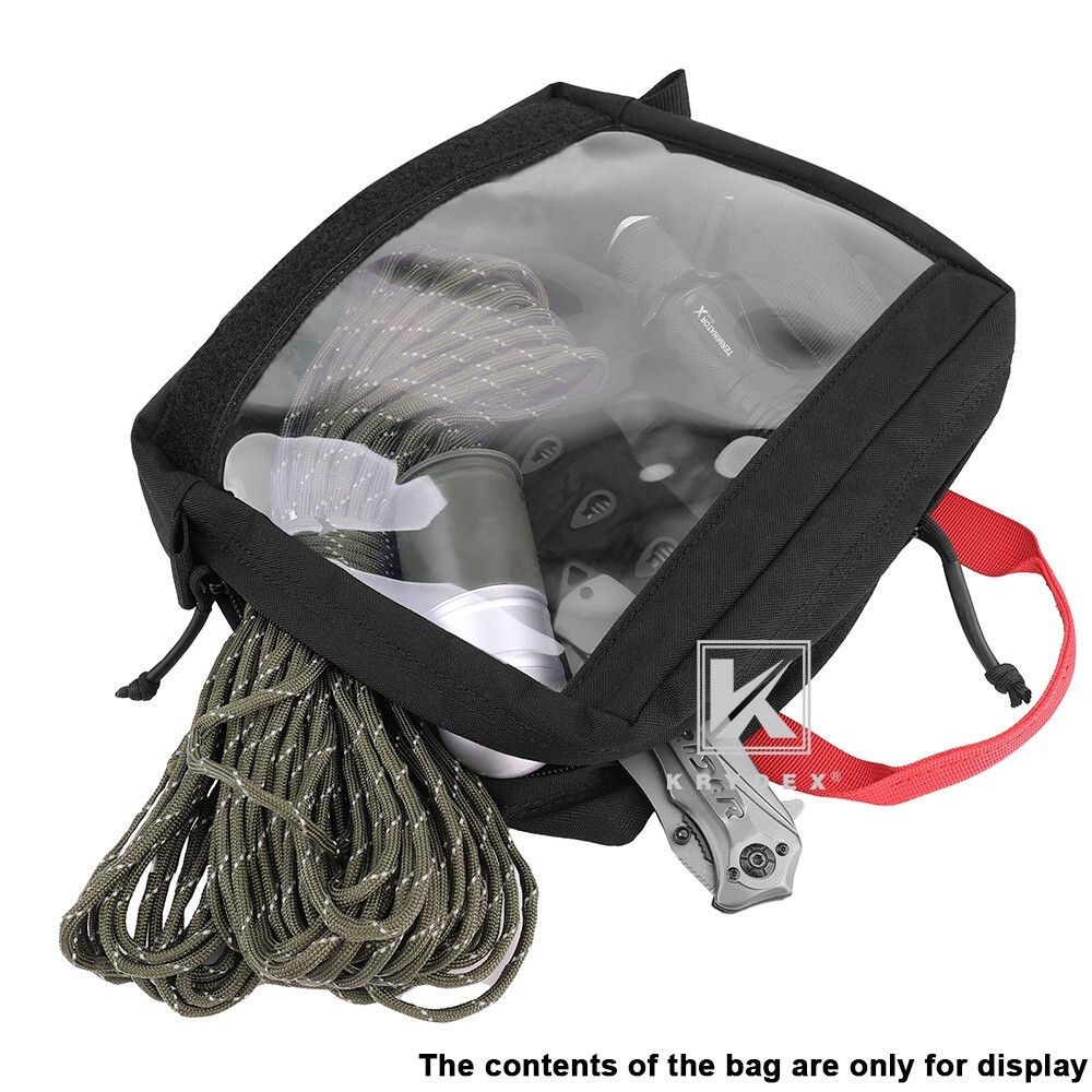 KRYDEX Clear Top Insert Bag Packing Organizer Hook Back for D3 Backpack Large