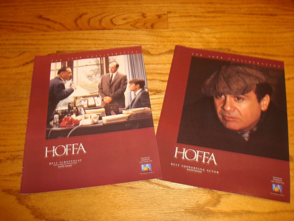 HOFFA 2 1993 Oscar ads with Jack Nicholson as Jimmy Hoffa, Danny DeVito