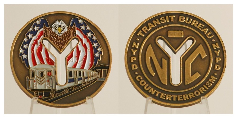 NYPD Transit Bureau Counterterrorism Challenge Coin 1#1