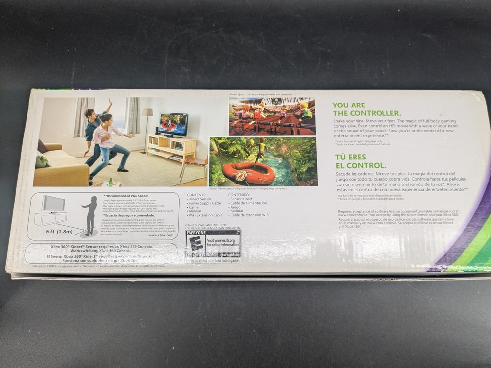 Microsoft XBOX 360 Sensor With Game In Box Sealed Cords