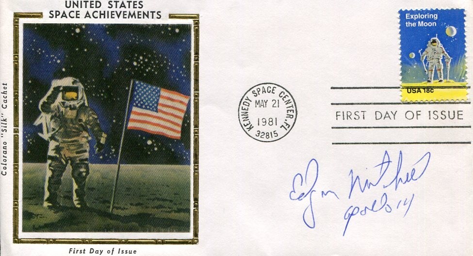 Ed Edgar Mitchell NASA Astronaut Apollo Moonwalker Signed Autograph FDC JSA