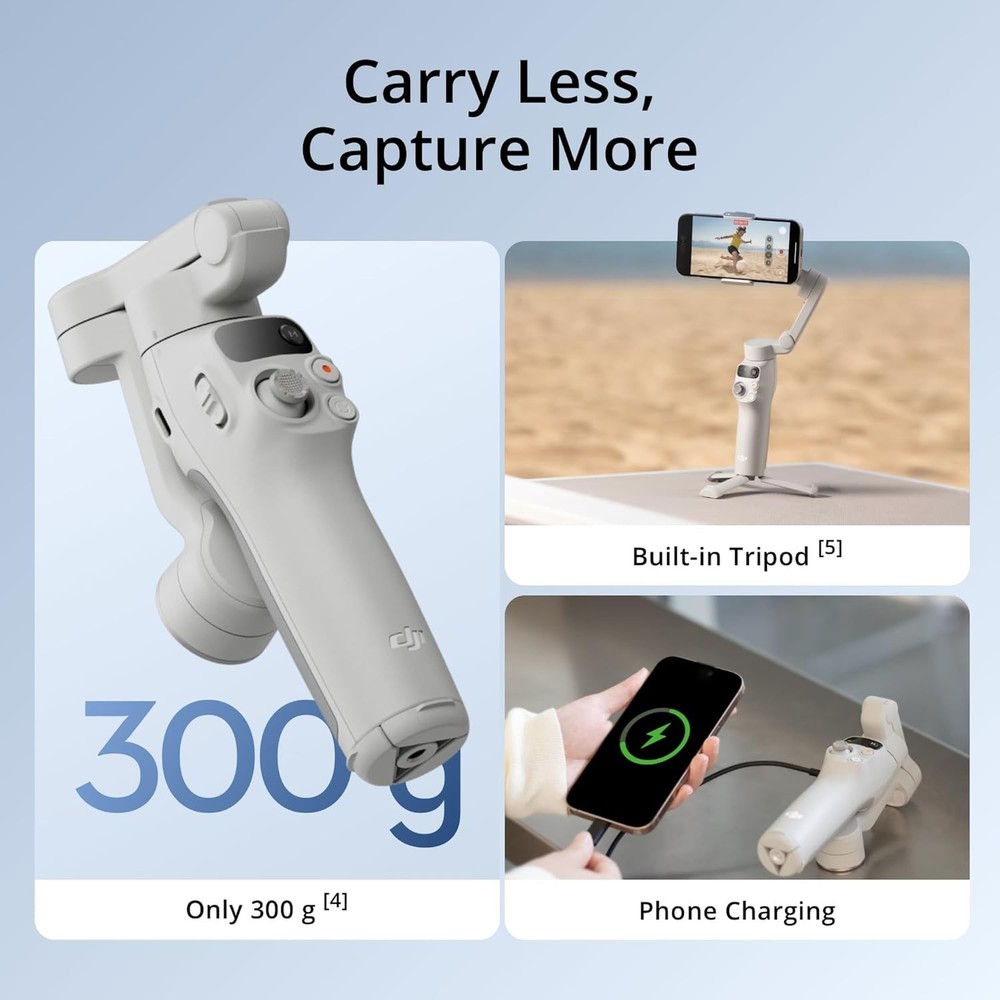 DJI Osmo Mobile 7 Gimbal Stabilizer for iPhone, Android, Built-in Tripod US