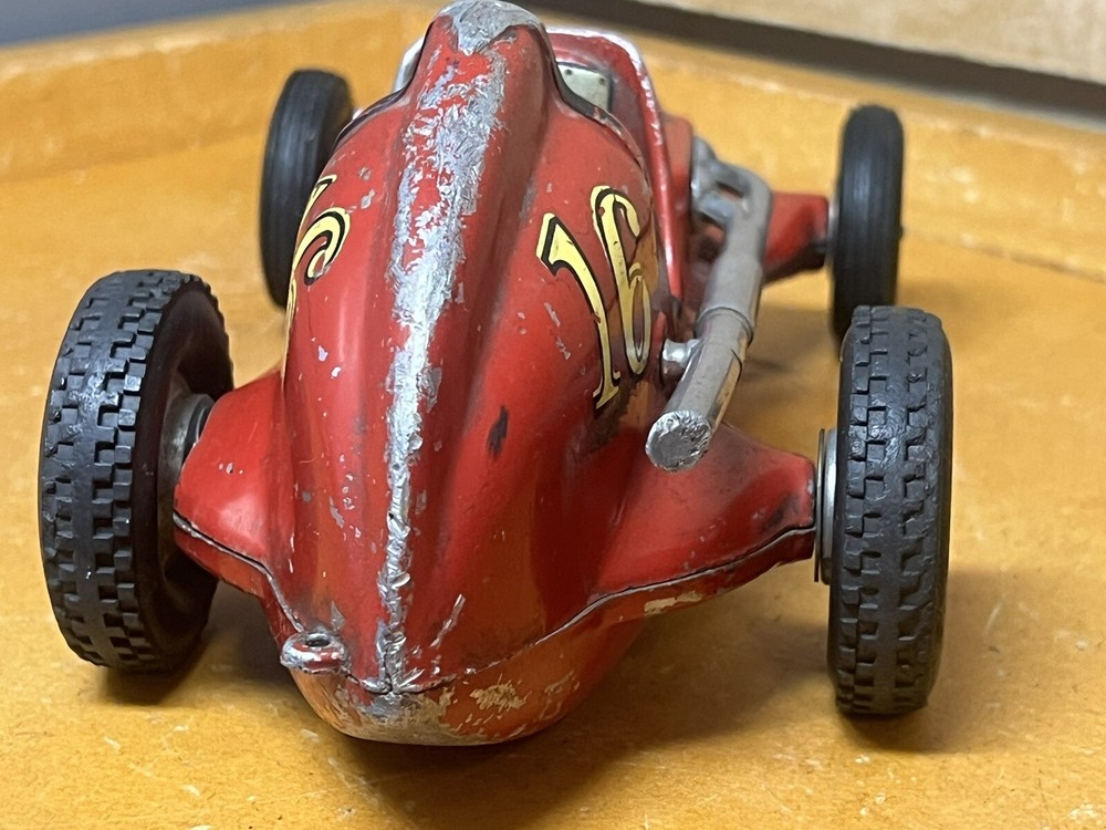 Vintage Roy Cox Thimble Drome Champion Tether Race Car No Engine Blue #16