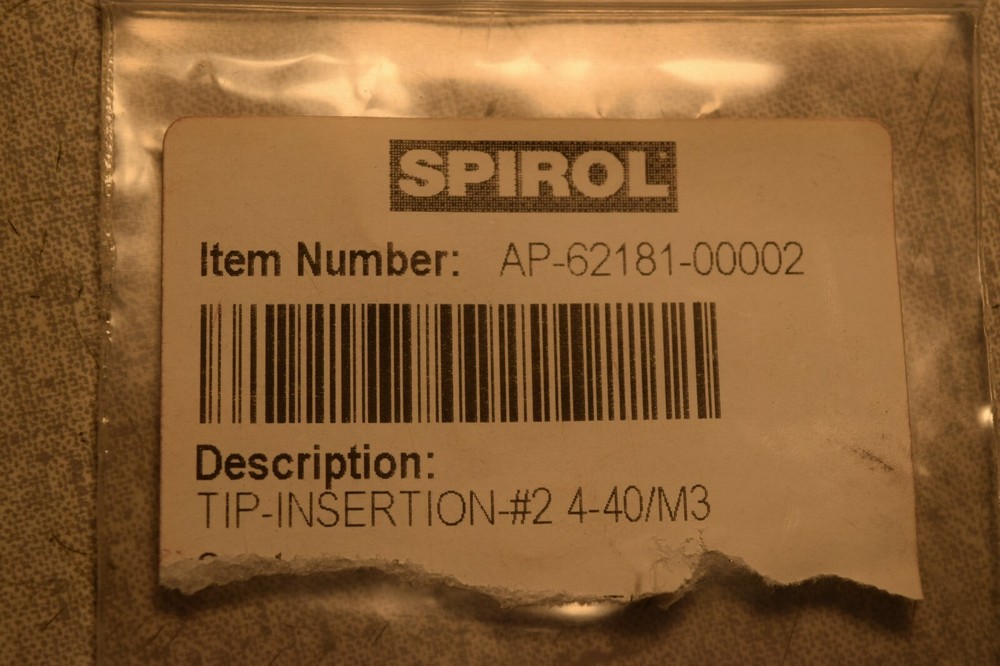 Spirol AP-62181-00002 Tip Insertion #2 4-40/M3